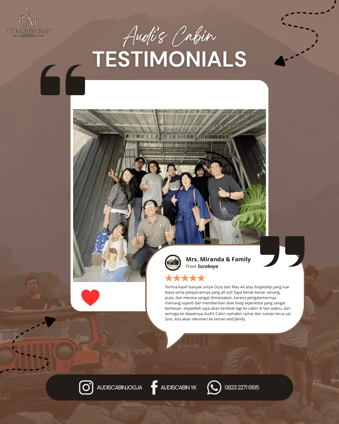 Exceptional Hospitality - The Audi's Clan Jogja